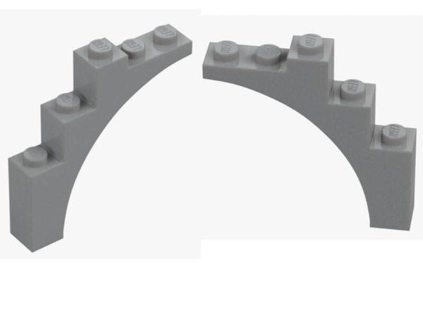 LEGO® 2x Bogenstein 1x5x4 Medium Stone Grey 14395 Arch Neu 6075066 Grau
