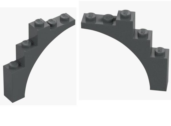 LEGO® 2x Bogenstein 1x5x4 Dark Stone Grey 14395 Arch Neu 6075060 Grau