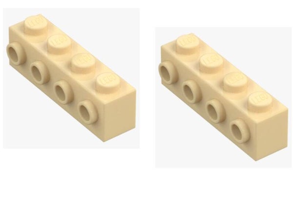 LEGO 2x Stein 1x4 mit 4 seitlichen Noppen Brick Yellow 30414 4201062 beige tan