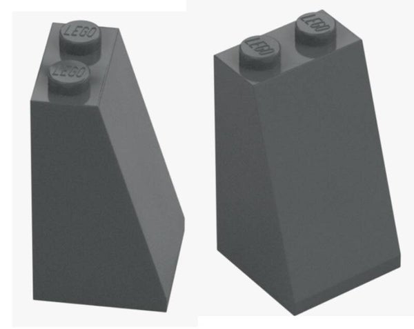 LEGO 2x Schrägstein 2x2x3 73° Dark Stone Grey 98560 6000853 Dachstein Grau