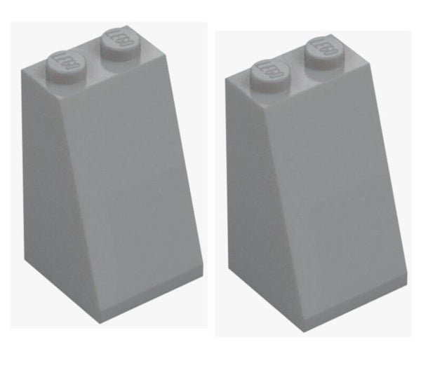 LEGO 2x Schrägstein 2x2x3 73° Medium Stone Grey 98560 6007894 Dachstein Grau