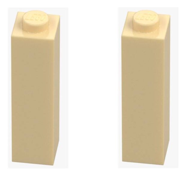 LEGO 2x Stein 1x1x3 Brick Yellow Beige 14716 6057517 Baustein säulen architektur
