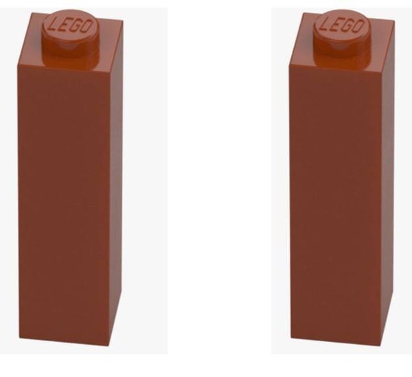 LEGO 2x Stein 1x1x3 Dark Orange 14716 6397875Baustein braun architektur