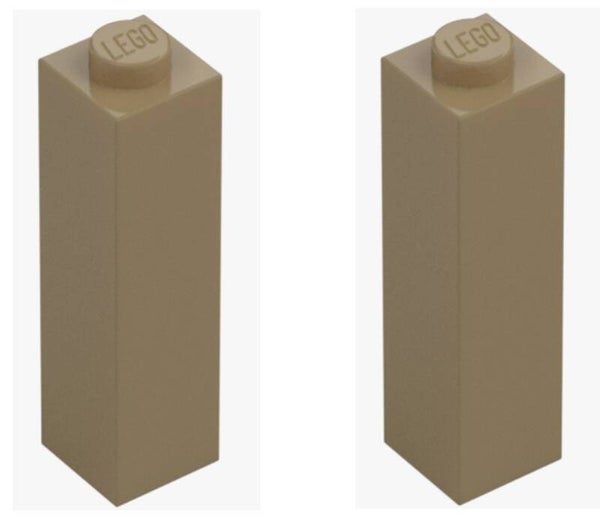 LEGO 2x Stein 1x1x3 Sand Yellow 14716 6310988 architektur baustein beige