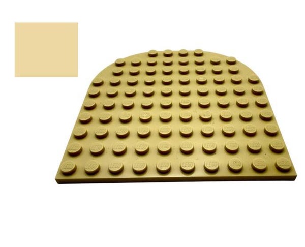 LEGO Platte 10x10 abgerundet Beige Brick Yellow 80031 6379418 Plate Bauplatte