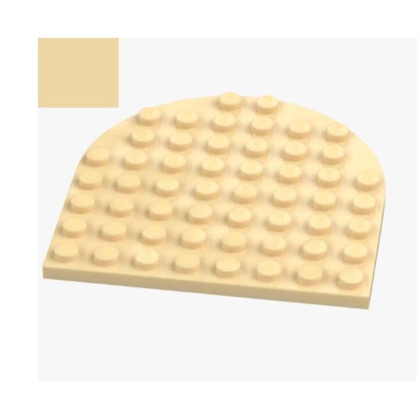 LEGO Platte 8x8 Halbkreis Beige Brick Yellow 41948 6249092 half circle Plate NEU