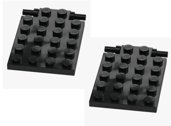 LEGO 2x Falltür 4x6 Schwarz 92099 6057903 Platte mit Scharnier modified Black