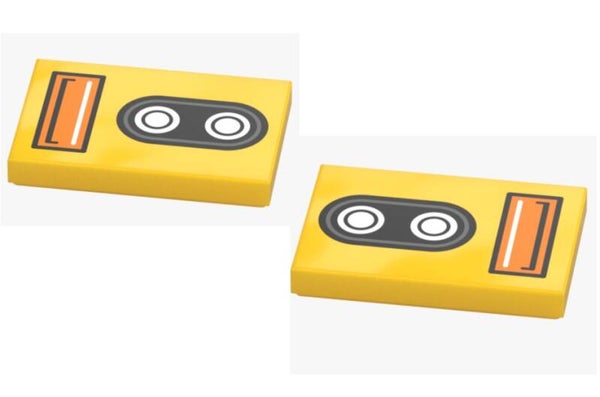 LEGO 2x Fliese 2x3 Gelb Scheinwerfer Blinker Print 103235 6434857 City Auto MOC