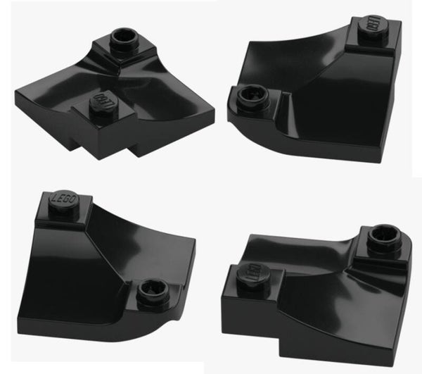 LEGO 4x Dachstein 1x3x3 gebogen schwarz 73682 6338499 Arch Brick curved NEU
