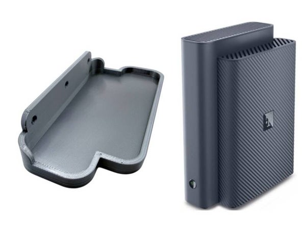 Wandhalterung Speedport 7 PETG Grau Metallic 3D Druck