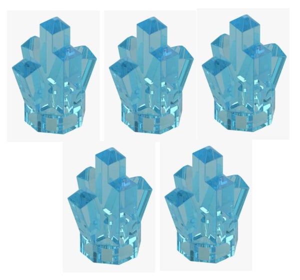 LEGO 5x Kristall transparent hellblau 28623 6507865 Crystal Rock light blue Eis