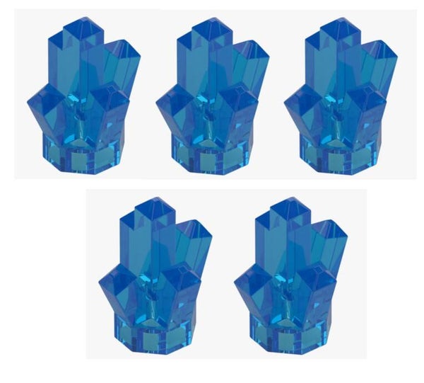 LEGO 5x Kristall transparent Blau 28623 6507864 Crystal Rock Blue Ice Eis NEU