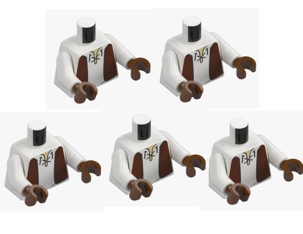 LEGO Hemd 5x Mittelalter Bauer Torso Minifigur 76382 7699 6554504 Kleidung