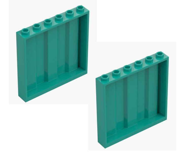 LEGO 2x Containerwand Bright Bluish Green 23405 6337306 Wall Panel Wandelement