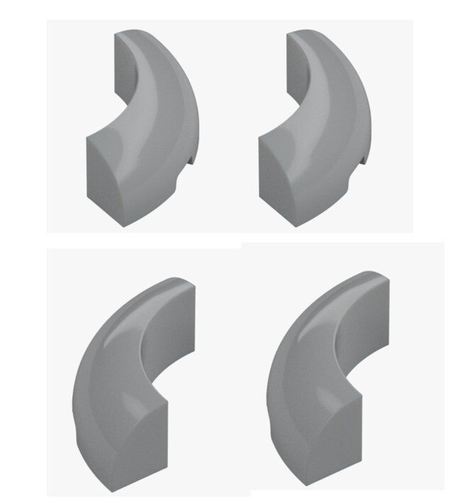 LEGO 4x Bogenstein 3x3x1 65617 Arch Brick Medium Stone Grey Rund Viertelkreis