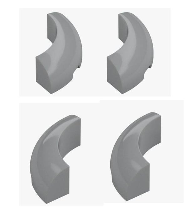 LEGO 4x Bogenstein 3x3x1 65617 Arch Brick Medium Stone Grey Rund Viertelkreis