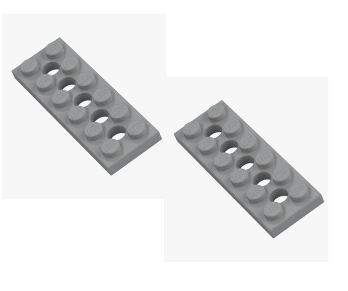 LEGO 2x Technic Lochplatte 2x6 hellgrau 32001 Plate mit Löchern 4211542 NEU