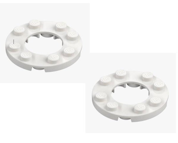 LEGO 2x Runde Platte 4x4 Ø16mm Loch Weiß White 28620 Rundplatte Spezial Ersatz