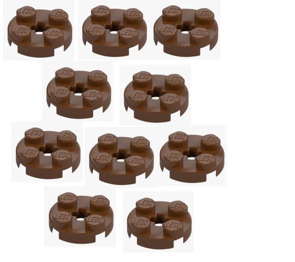 LEGO 10x Runde Platte 2x2 Braun Round Plate 4032 4211159 Reddish Brown Baum NEU
