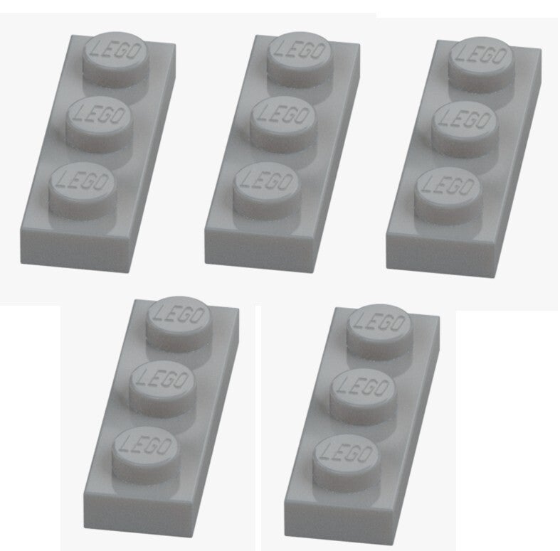 LEGO 5x Platte 1x3 Hellgrau Medium Stone Grey Plate 3623 4211429 hell grau NEU