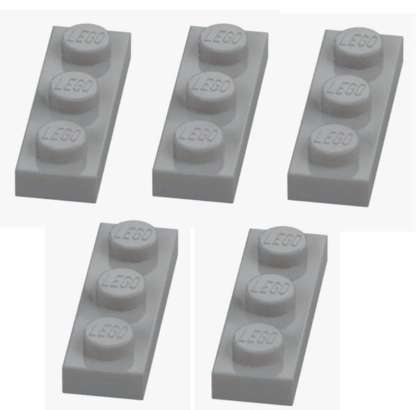 LEGO 5x Platte 1x3 Hellgrau Medium Stone Grey Plate 3623 4211429 hell grau NEU
