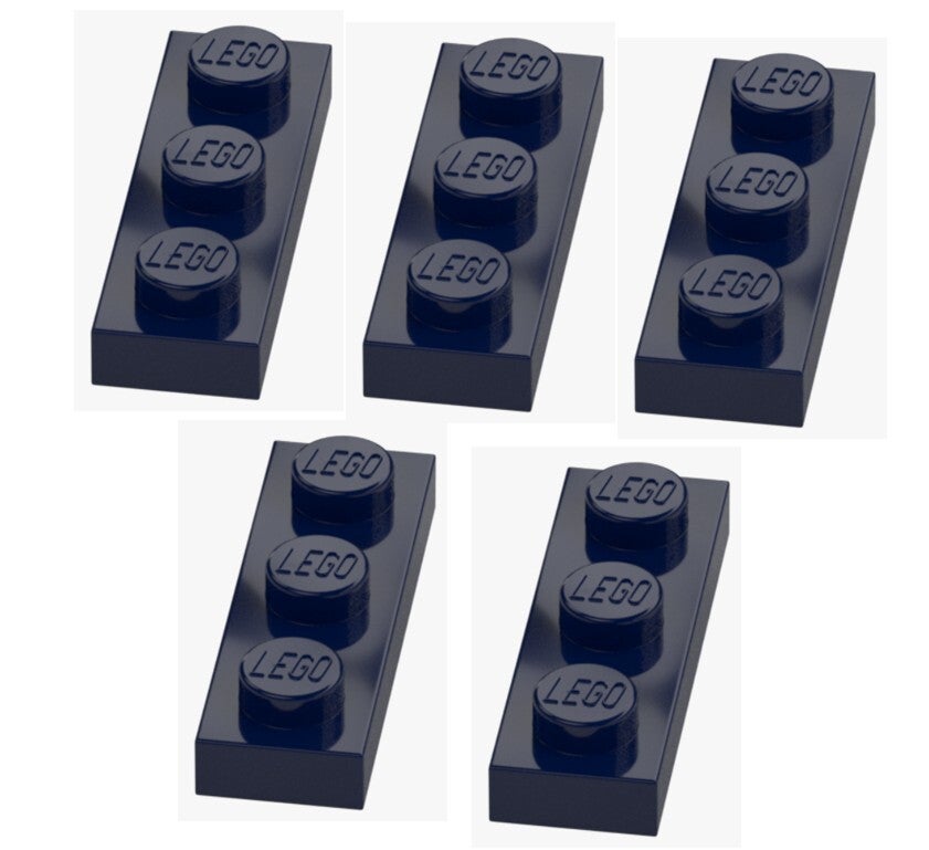 LEGO 5x Platte 1x3 Earth Blue Plate 3623 4177735 NEU PLATE 1X3 Dunkelblau Ersatz