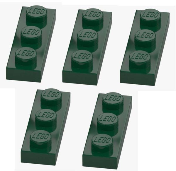 LEGO 5x Platte 1x3 Dark Green Plate 3623 6013975 NEU Dunkelgrün Rasen Stadt