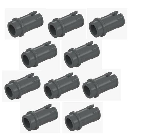 LEGO 10x Technic Verbinder Pins Dark Stone Grey 89678 6395635 Connector Grau NEU