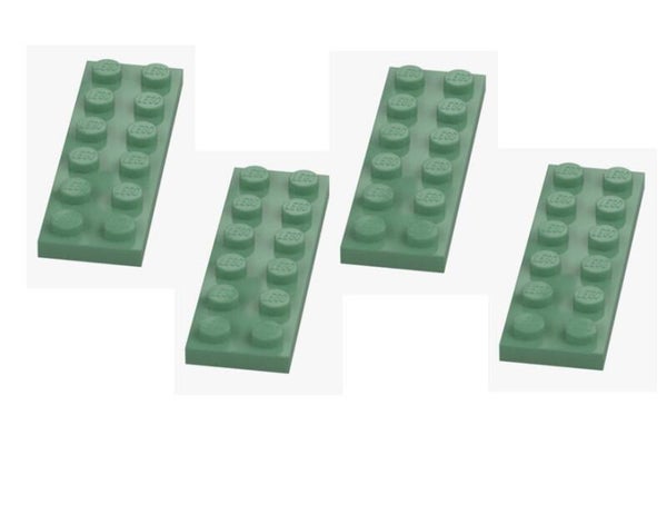 4x LEGO® Platte 2x6 Sand Green Grün 6194726 3795 Plate Olivgrün Plate Diorama