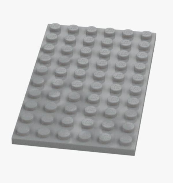 LEGO® Platte 6x10 Medium Stone Grey 3033 4211405 Grau Light Bluish Gray