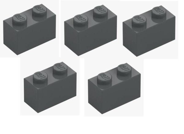 LEGO® 5x Stein 1x2 Dark Stone Grey dunkelgrau 3004 Element 4211088 Baustein NEU