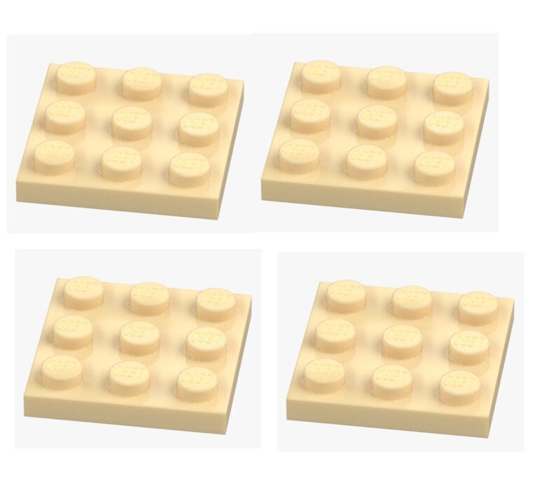 LEGO® 4x Platte 3x3 Brick Yellow 6115031 11212 Grundplatte Plate Baustein Beige