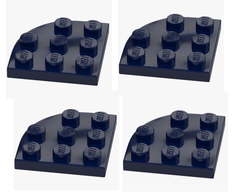 LEGO® 4x Platte 3x3 Halbrund Earth Blue | 30357 | 6251836| MOC Bauplatte Blau