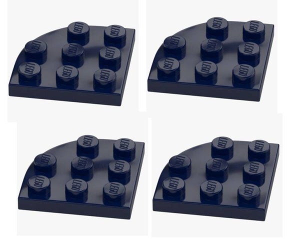 LEGO® 4x Platte 3x3 Halbrund Earth Blue | 30357 | 6251836| MOC Bauplatte Blau