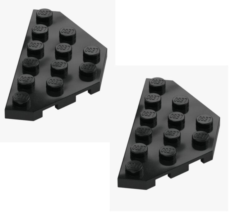 LEGO® 2x Eckplatte 3x6 Flügelplatte schwarz 241926 2419 Flügel Plate Black NEU