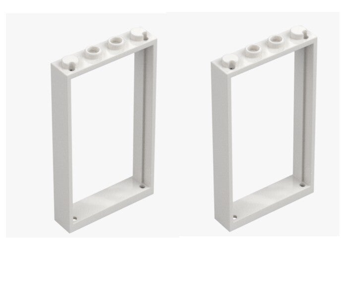 LEGO® 2x Türrahmen 1x4x6 Weiß FRAME 6262945 40289 Tür Fenster Rahmen Haus Zug