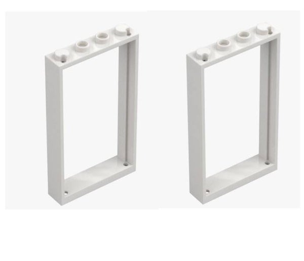 LEGO® 2x Türrahmen 1x4x6 Weiß FRAME 6262945 40289 Tür Fenster Rahmen Haus Zug