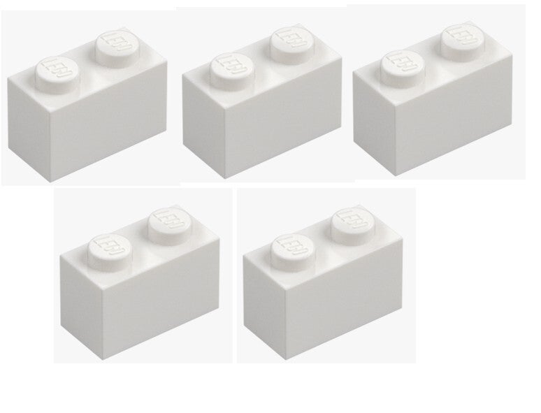 LEGO® 5x Stein 1x2 Weiß Baustein 300401 3004 Ersatzteile Basic MOC Grunbaustein
