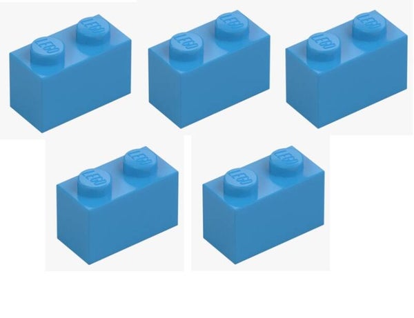 LEGO® 5x Stein 1x2 Dark Azur Baustein 6004943 3004 Ersatzteile MOC Friends Meer