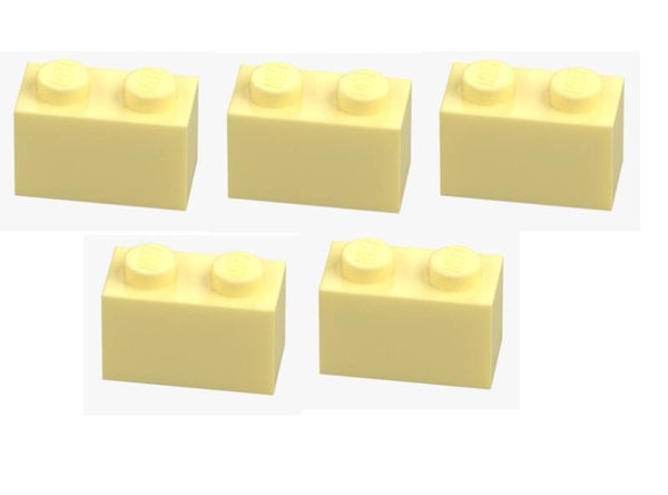 LEGO® 5x Stein 1x2 Cool Yellow Baustein 6022083 3004 Ersatzteile Grundbaustein