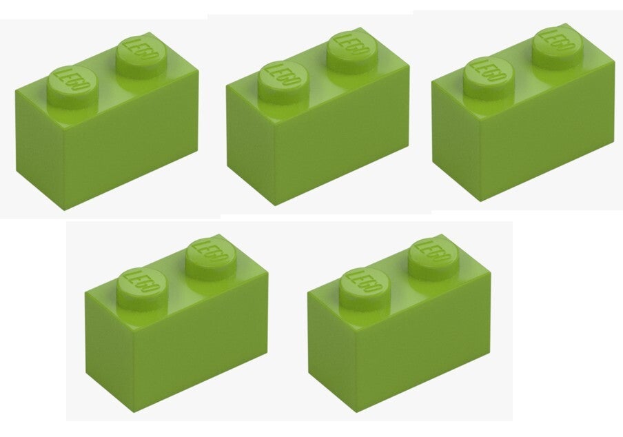 LEGO® 5x Stein 1x2 Bright Yellowish Green 4164022 3004 Baustein MOC Grün Brick