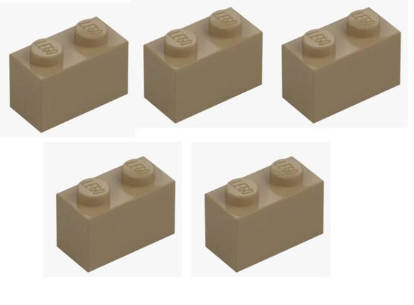 LEGO® 5x Stein 1x2 Beige Sand Yellow 3004 4521914 Baustein Basic Grundbaustein
