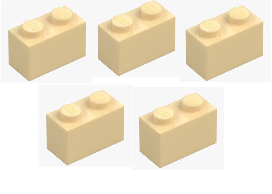 LEGO® 5x Stein 1x2 Brick Yellow Beige 3004 4109995 Baustein Basic Grundbaustein
