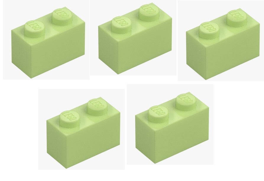 LEGO® 5x Stein 1x2 Spring Yellowish Green 3004 6104578 Baustein Grundbaustein