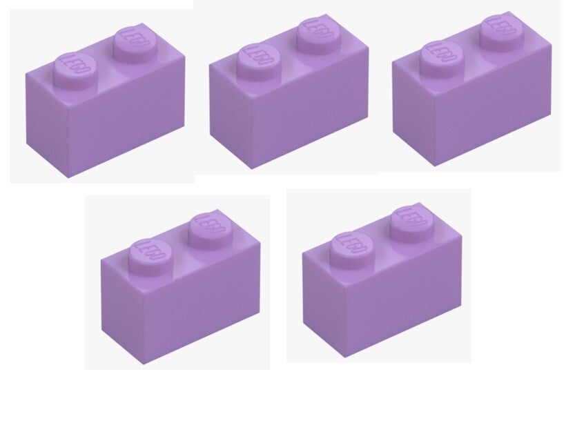 LEGO® 5x Stein 1x2 Medium Lavender 3004 4623598 Baustein Basic Grundbaustein