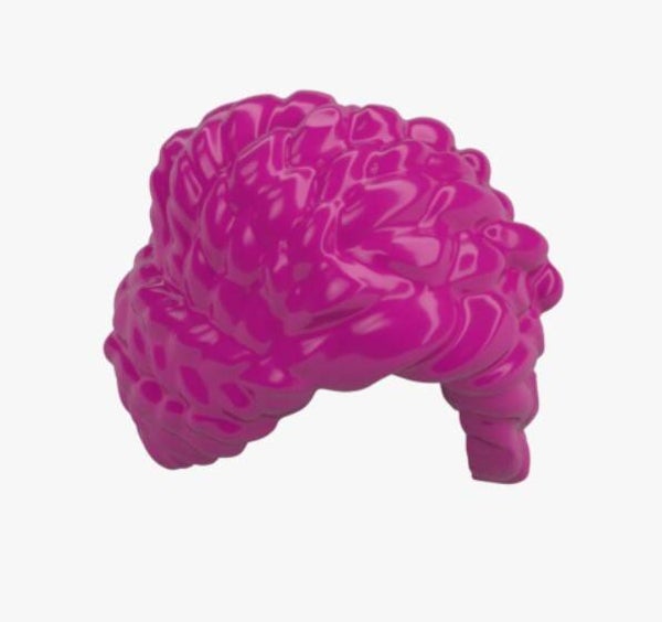 LEGO® Minifigur Haare Frau Magenta 1988 Element 6490720 Frisur Coiled Braided