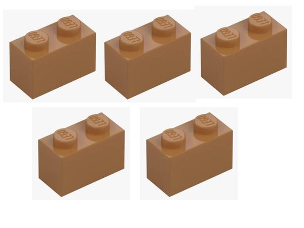 LEGO® 5x Stein 1x2 Medium Nougat Baustein 3004 4569382 Beige braun Baustein