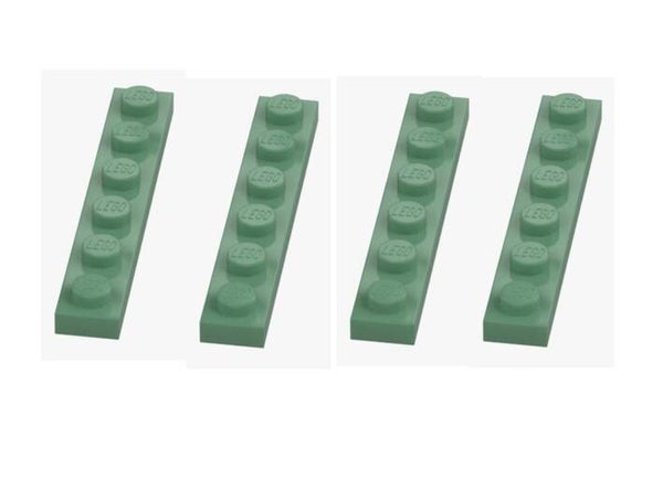 LEGO® 4x Platte 1x6 Sand Green Plate 3666 6099187 Plate Bauplatte Neu MOC
