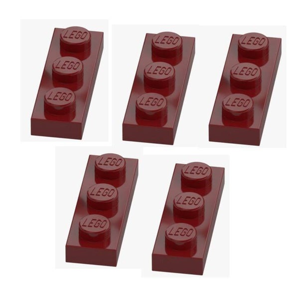 LEGO® 5x Platte 1x3 New Dark Red Weinrot 3623 4539076 MOC Teile Zubehör