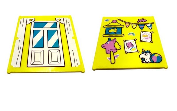 LEGO® Bluey Fenster Glasscheibe 1x6x6 Gelb Kinderzimmer 42509pb15 Fensterscheibe